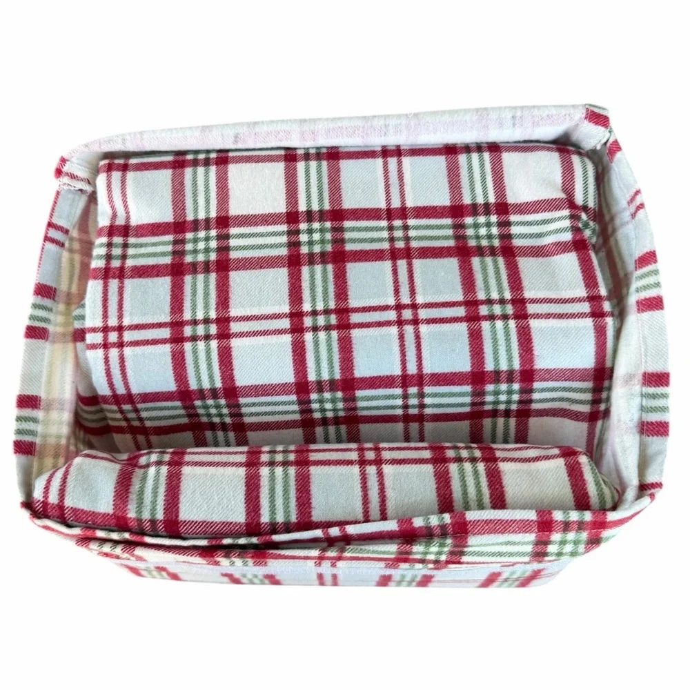 Holiday Plaid Christmas 4-Piece King Flannel Sheet Set North Pole Trading Co NWT